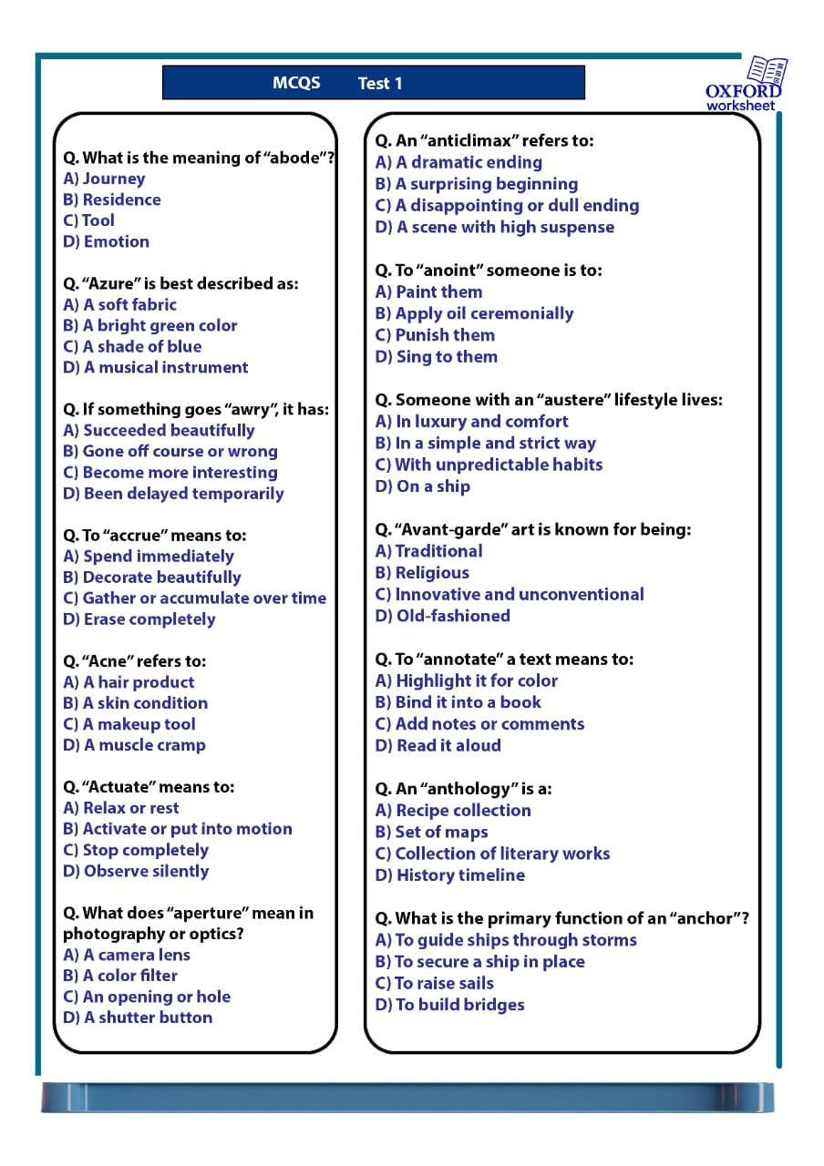 Vocabulary builder for students